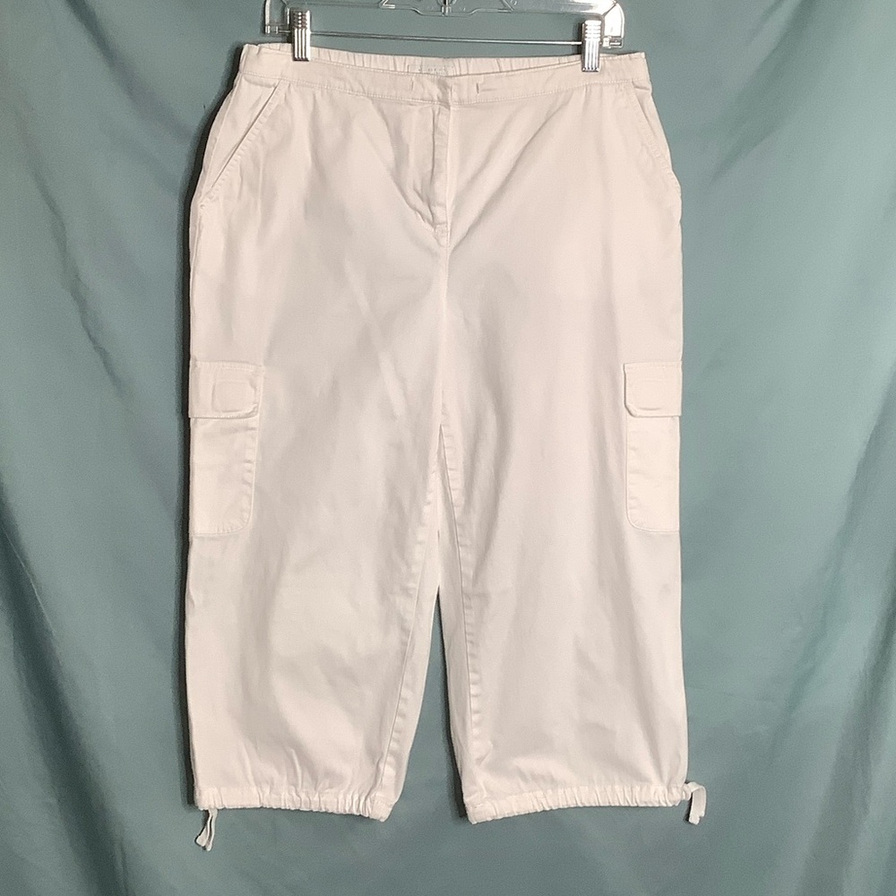 Vintage Charter Club Petite White Capri Cargo Pants Size 12P